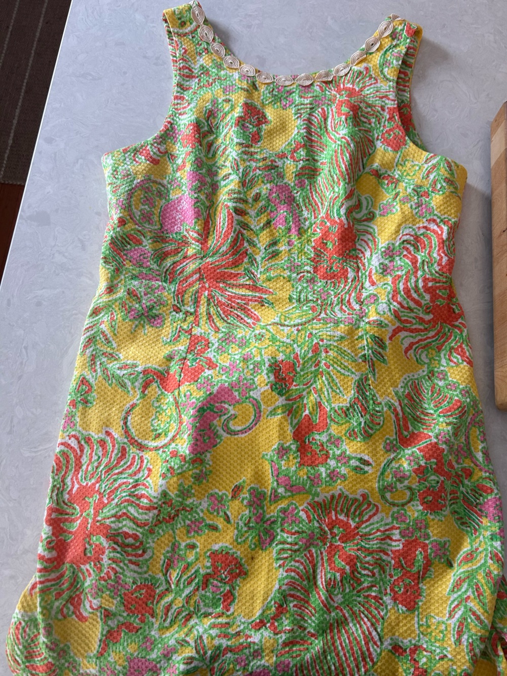Lilly Pulitzer for Target Yellow Floral Textured Midi Dress